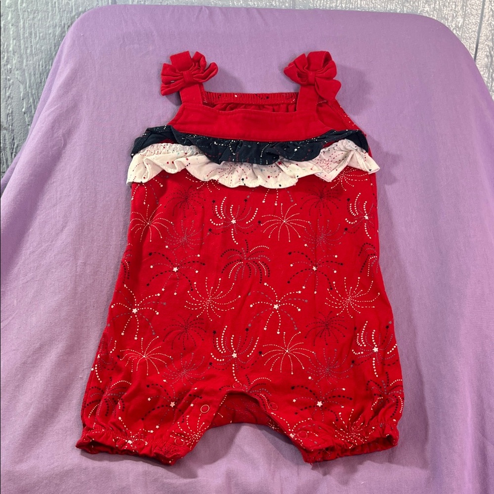 5 for $10 💜 July 4th Romper Size 12 Months